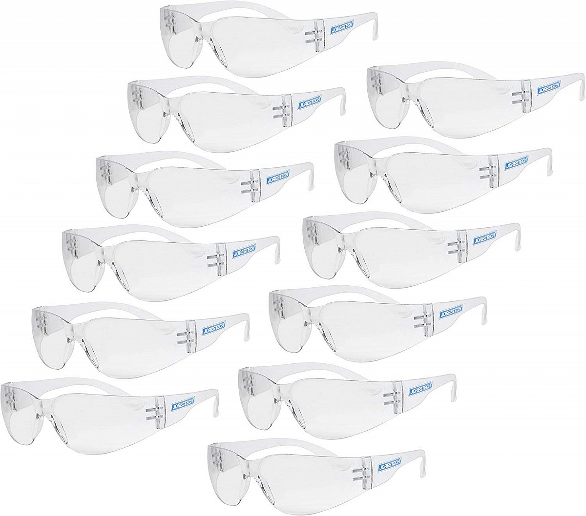 Eyewear Protective Safety Glasses, Polycarbonate Impact Resistant Lens Pack of 12 (Clear)